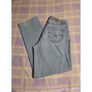 Vintage 90s Levis Silver Tab Baggy Denim Jeans Size 33 X 33 USA Faded Massive